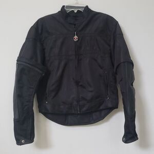 ICON Tarmac Jacket Stealth Asphalt Tech Men's Small Motorcycle Racing Black Mesh